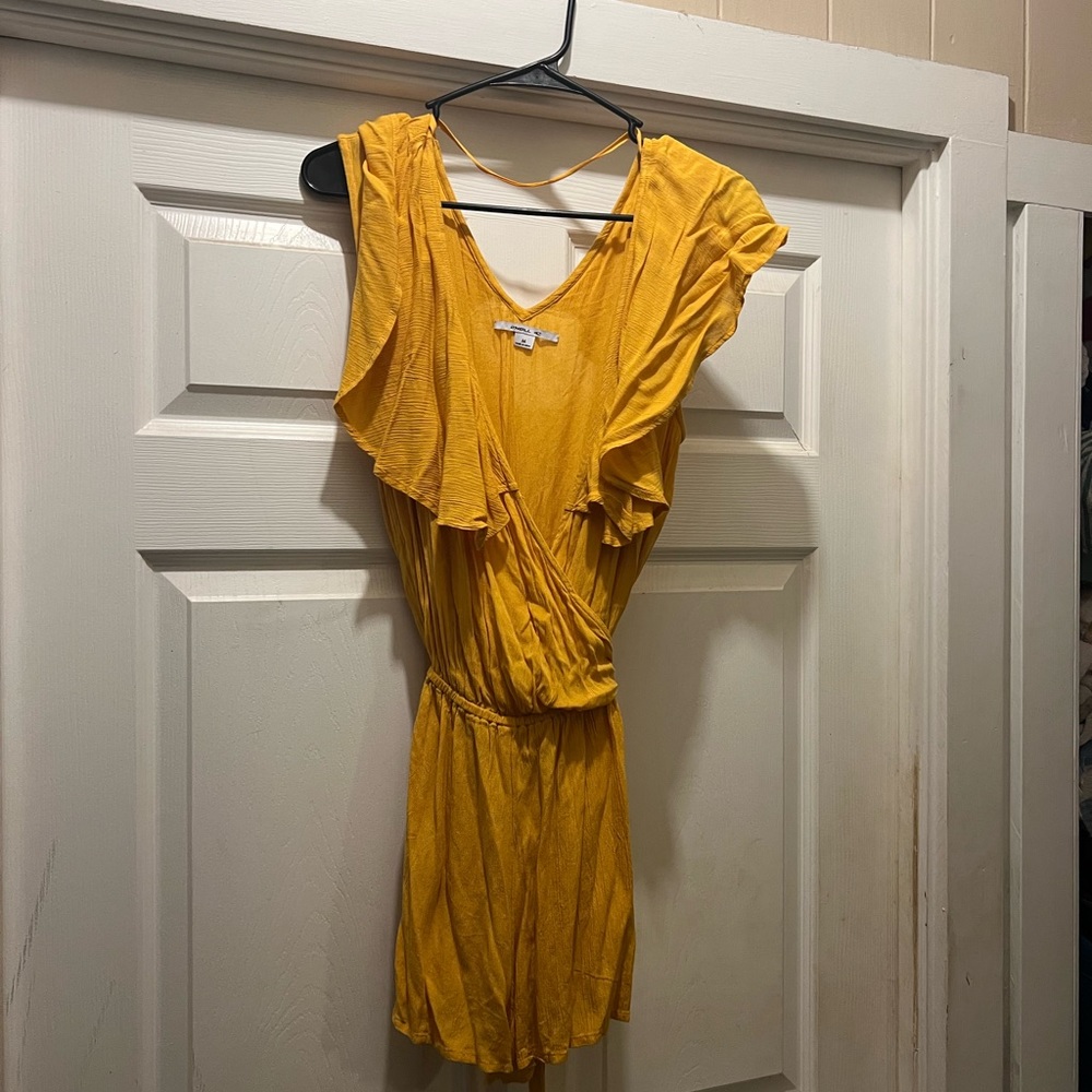 NWOT. Mustard Yellow O’Neill Romper